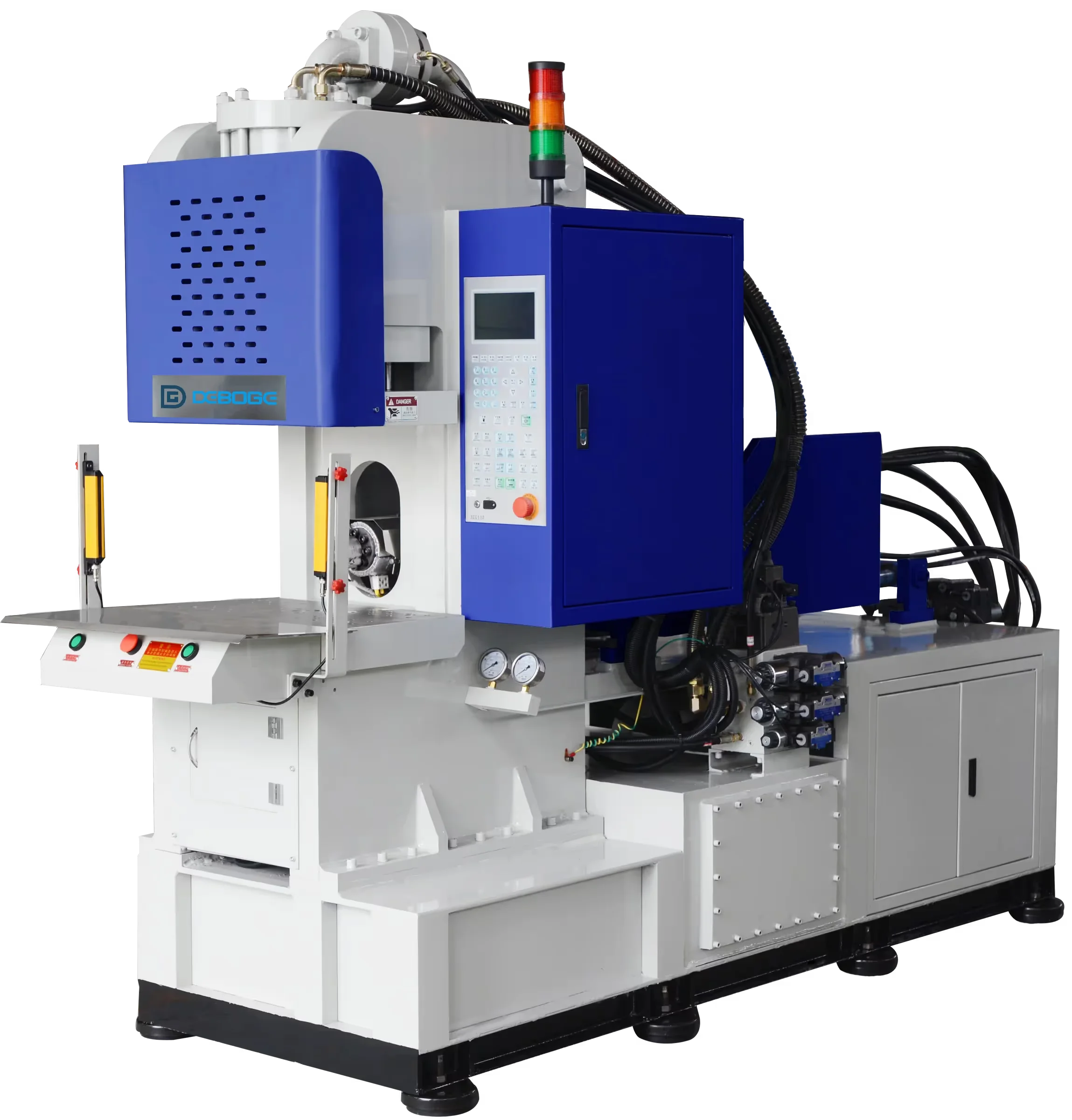 DC-450 fixed platen tie-bar-less vertical clamping machine